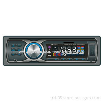 1 Din Deckless Car Radio Player with USB SD Slot, Supports MP3/WMA Format, ID3 Tag, 4-RCA Output